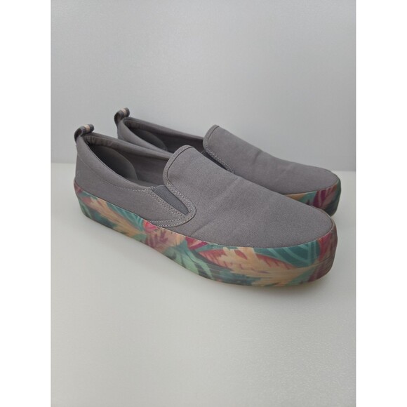 Sperry Crest Twin-Gore Slip-On Platform Sneakers Shoes Grey Tropical Women's 11 - Picture 9 of 12